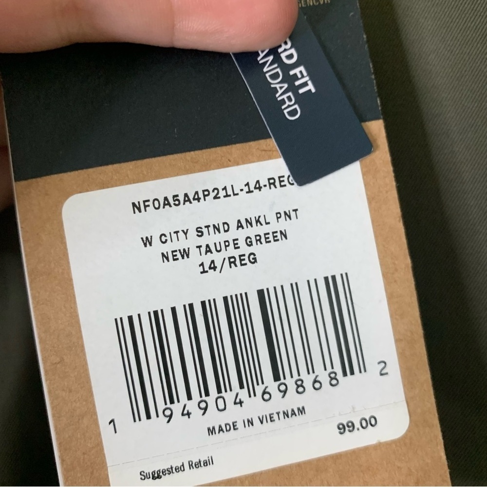 The north face womens taupe green city standard ankle pants 14 NWT - Picture 5 of 12